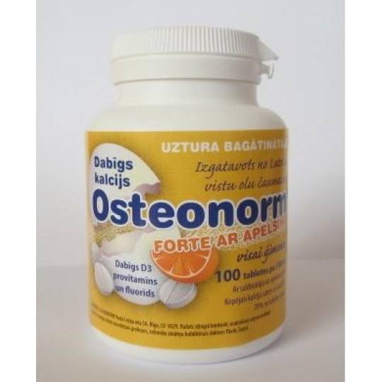 Osteonorm FORTE tabletes ar apelsīnu 700 mg, Bionorm